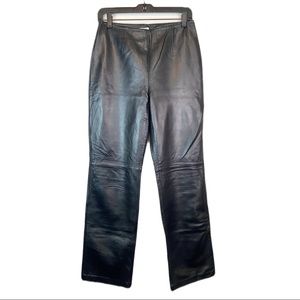 Y2K Black Leather Pants